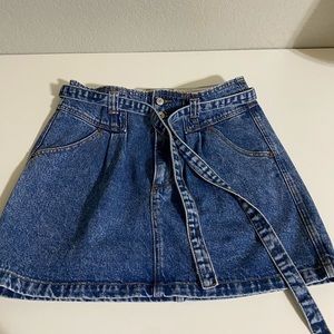 Light washed jean skirt
